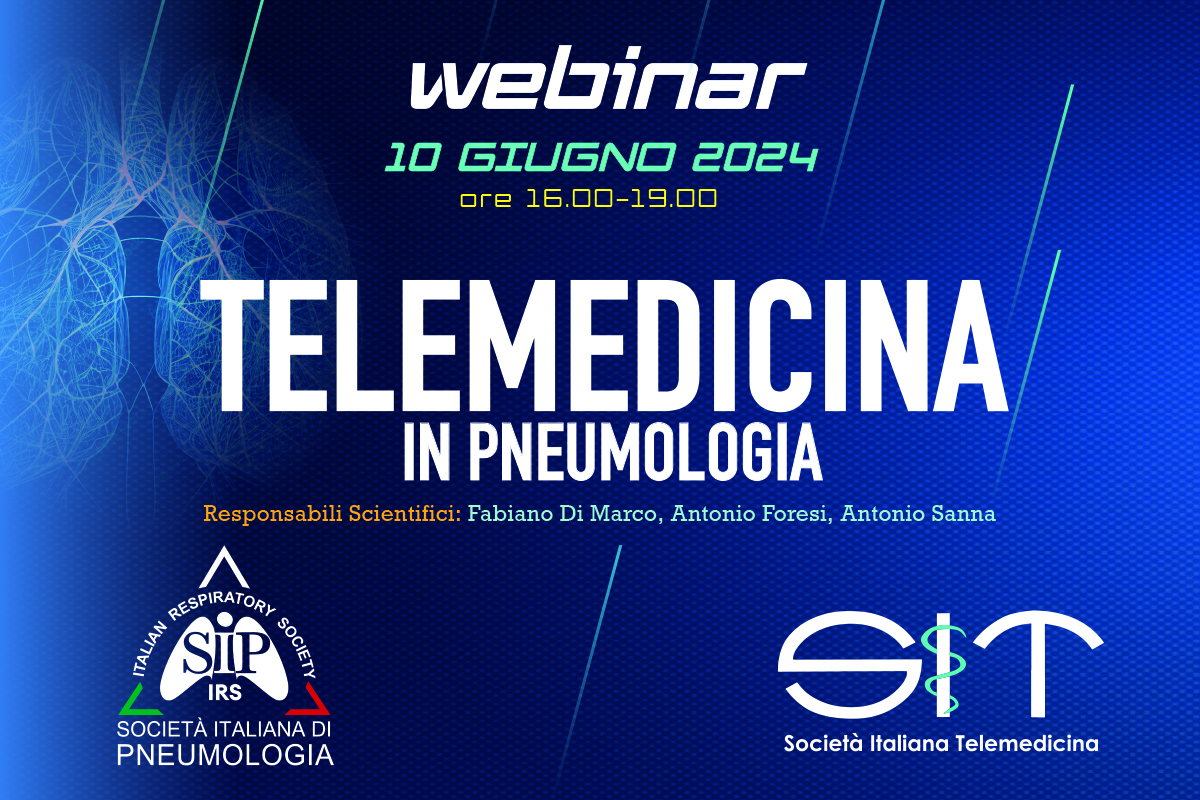 “Telemedicina in pneumologia” – Il 10 giugno congresso webinar a cura di SIP e SIT